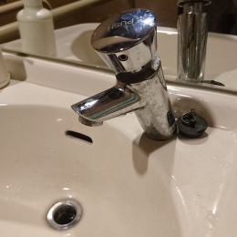 洗面器の自閉式単水栓