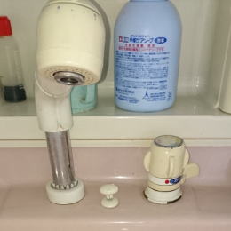 洗面台のシャワー付き混合水栓